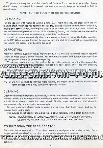 Camp-let Safir Kühlschrankprospekt