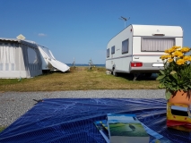 Broager Ausblick vom Vorzelt Richtung Ostsee