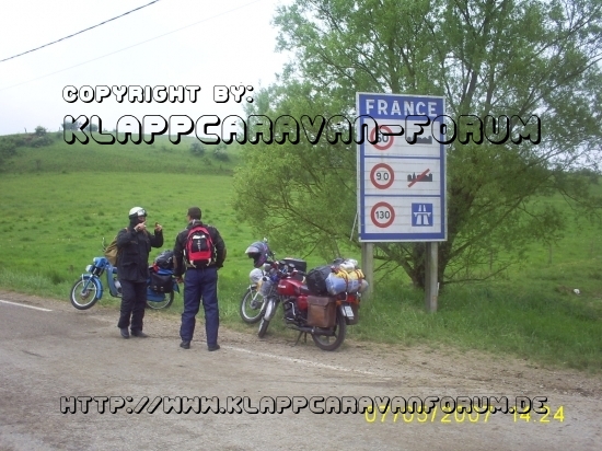 Moppedtour Frankreich - Grenzübergang