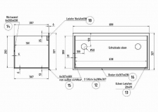 Trigano Chambord - Eigenbau-Kommoden - Zeichnung mit Maßen