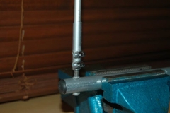 Befestigung mit 8 mm-Alurohr auf einem Zeltdorn (6 mm)