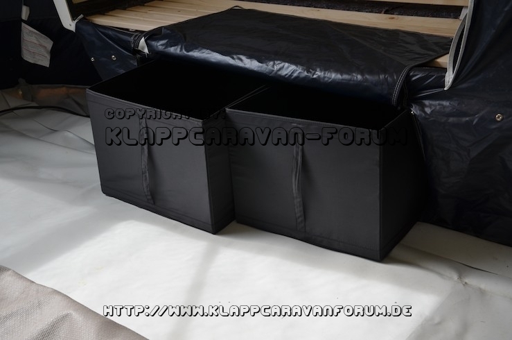 Nutzung des Camp-let Stauraumes