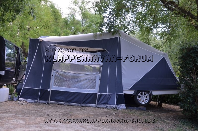 Aufbau Camp-let bei Gefälle